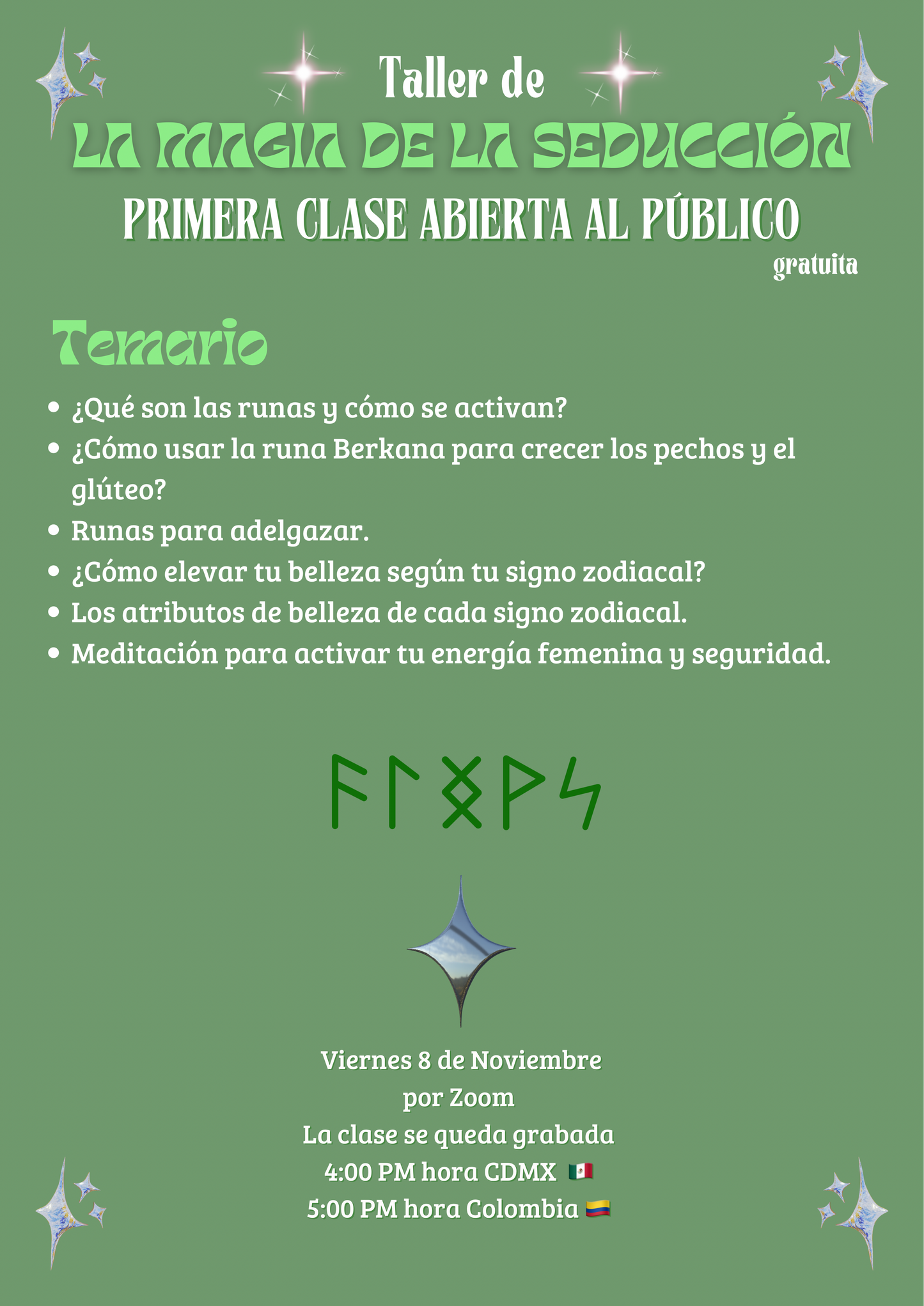 Taller para SER irresistible, elevar tu energía y atraer a las personas de tu alrededor (Amor Propio, Belleza y Magia de la Seducción)