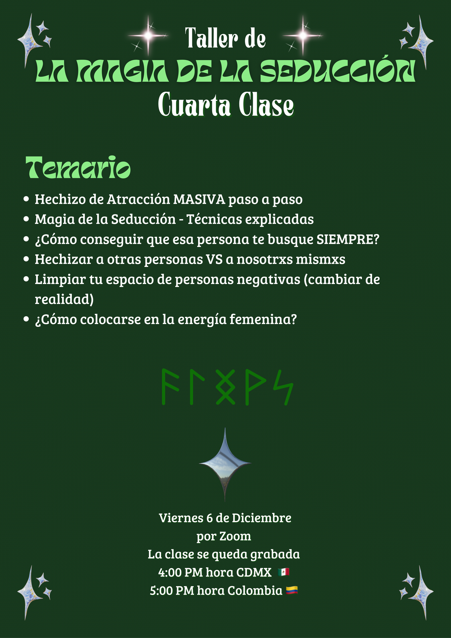 Taller para SER irresistible, elevar tu energía y atraer a las personas de tu alrededor (Amor Propio, Belleza y Magia de la Seducción)