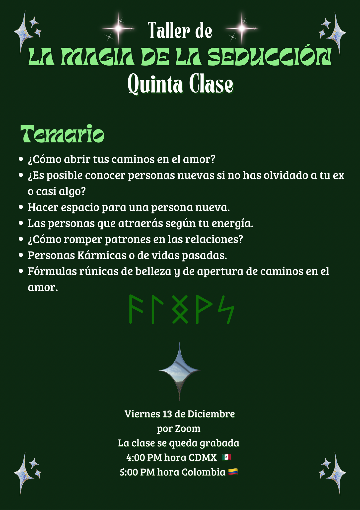 Taller para SER irresistible, elevar tu energía y atraer a las personas de tu alrededor (Amor Propio, Belleza y Magia de la Seducción)