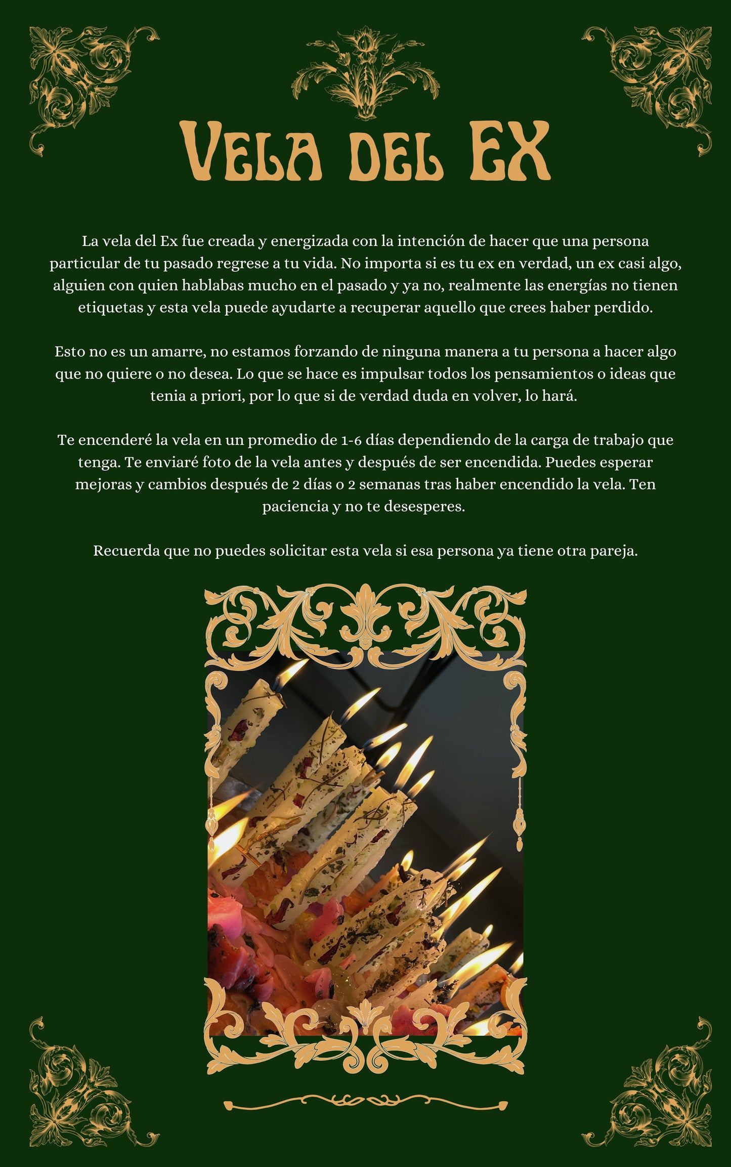 Vela del Ex 💚 (para que regrese y lo resuelvan 😍)