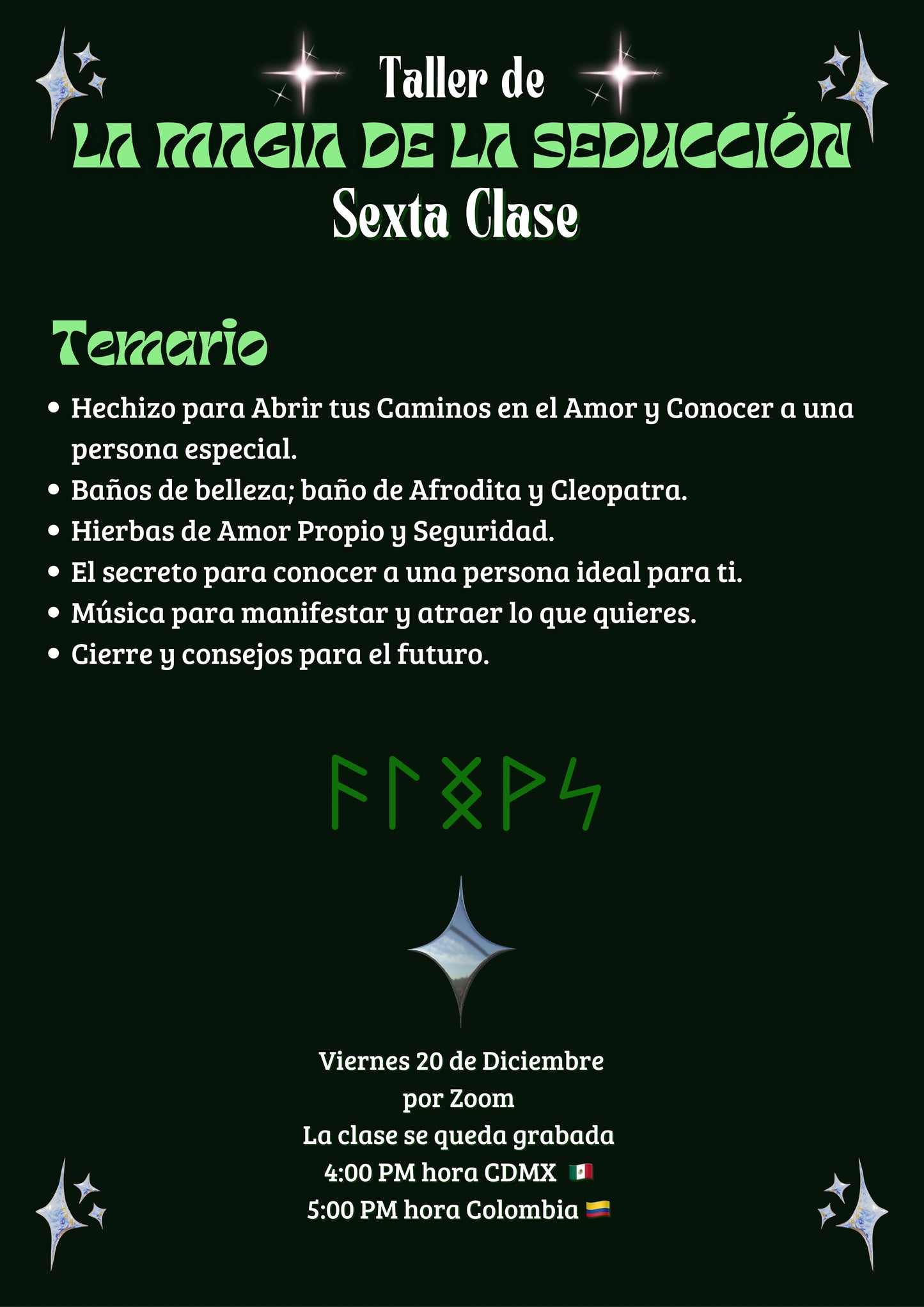 Taller para SER irresistible, elevar tu energía y atraer a las personas de tu alrededor (Amor Propio, Belleza y Magia de la Seducción)