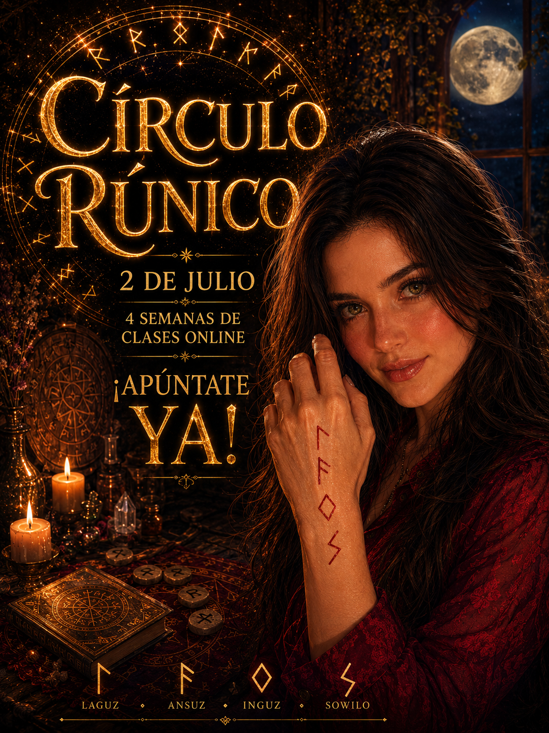 Círculo Rúnico — Curso Completo de Runas — Inicia el 2 de Julio del 2026 (4 Semanas en Vivo)